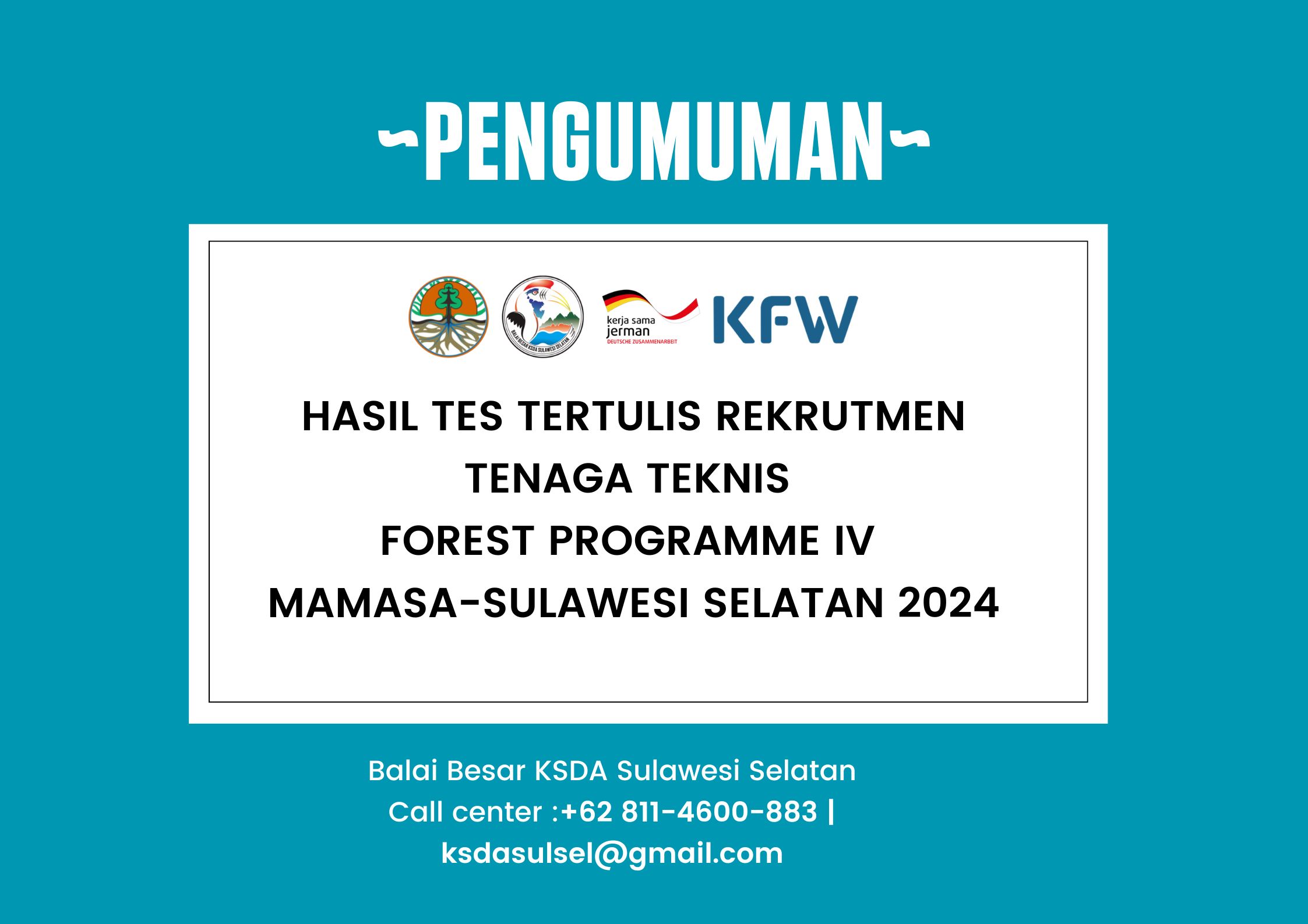 Pengumuman Kelulusan Tes Tertulis Tenaga FP IV Tahun 2024