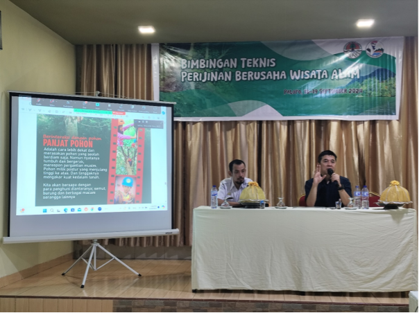 BIMBINGAN TEKNIS PERIZINAN BERUSAHA WISATA ALAM: UPAYA PENGEMBANGAN PARIWISATA ALAM DI KAWASAN KONSERVASI